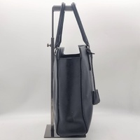 Prada Galleria Saffiano Leather Handbag Black Medium Tote Authentic