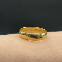 Unisex 18ct Yellow Gold Plain Wedding Band Ring