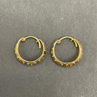 Ladies 22ct Yellow Gold Round Hoop Earrings