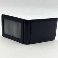 Status Anxiety Mens Leather Bi Fold Genuine Wallet Black with Gift Tin