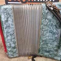 Frontalini Napoli Accordion 120 Bass 41 Keys White Black Straps Vintage