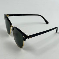Ray-Ban RB3016 Clubmaster Black Frame Green Lens 51mm Mens Sunglasses