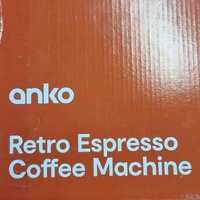 Anko Retro Espresso Coffee Machine 1.2L Green Vintage Style Home Cafe