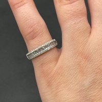 Ladies 18ct White Gold Multi Row Diamond Ring