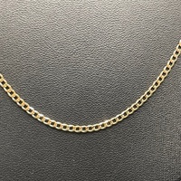 Unisex 9ct Yellow Gold Curb Link Necklace