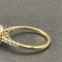Ladies 9ct Yellow Gold Diamond Cluster Ring