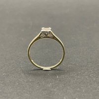 Ladies 9ct Yellow Gold Diamond Ring