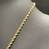 Ladies 18ct Yellow Gold Twist Rope Link Necklace