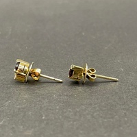 Ladies 14ct Yellow Gold Gemstone Stud Earrings