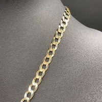 Unisex 9ct Yellow Gold Curb Link Necklace