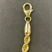 Ladies 10ct Yellow Gold Twist Rope Necklace