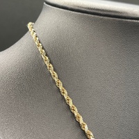Ladies 9ct Yellow Gold Twist Rope Necklace