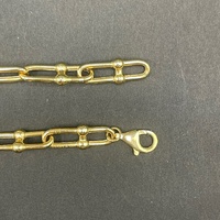 Ladies 18ct Yellow Gold Paperclip Link Bracelet