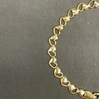 Ladies 18ct Yellow Gold Heart Link Bracelet