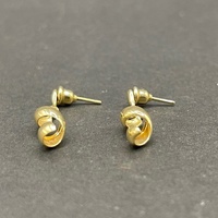 Ladies 18ct Yellow Gold Spiral Link Dangle Earrings