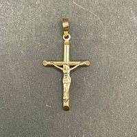 Unisex 9ct Yellow Gold Crucifix Cross Pendant