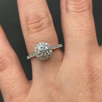 Ladies 18ct White Gold Diamond Halo Engagement Ring