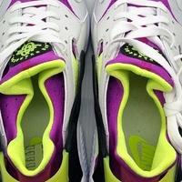 Nike Air Huarache Run ‘91 QS AH8049-101 White Black Neon Yellow 12