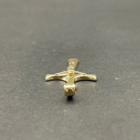 Unisex 10ct Yellow Gold Crucifix Cross Pendant