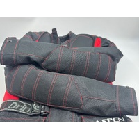 Dririder Aspen Motorcycle Jacket Size Small Black Red Protective Riding Gear