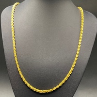 Unisex 24ct Yellow Gold Fancy Link Necklace