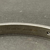 Large View Ladies 18ct Solid White Gold Diamond Oval Bangle