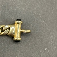 Large View Mens 9ct Yellow Gold Curb Link Bracelet