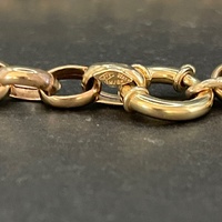 Ladies 9ct Yellow Gold Oval Belcher Link Necklace