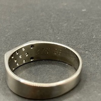 Mens 9ct White Gold Diamond Ring