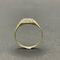 Large View Mens 9ct Yellow Gold Cubic Zirconia Ring