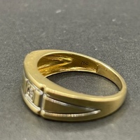 Mens 18ct Yellow Gold Signet Diamond Ring