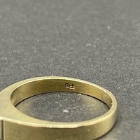 Unisex 9ct Yellow Gold Diamond Ring