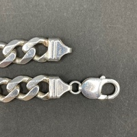 Mens 925 Sterling Silver Curb Link Bracelet