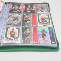Large View NRL 2025 Footy Trading Cards Set in 9 Pocket Green Album Official Licensed