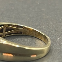 Mens 9ct Yellow Gold Diamond Ring