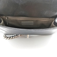 Large View Chanel Arabesque Boy Flap Embossed Calfskin Medium Bag Silver Hardware