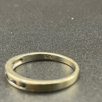 Ladies 9ct White Gold Natural Diamond and Sapphire Ring