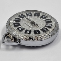 Ladies Lucerne Swiss Made Pocket Watch Silver Tone Vintage Ornate Design