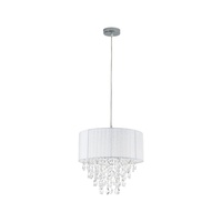 Lexi Lighting Delia White Chandelier LL002CH072W Crystal Pendant Light