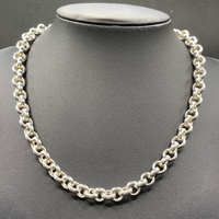 Ladies 925 Sterling Silver Belcher Link Necklace