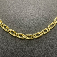 Unisex 18ct Yellow Gold Fancy Link Necklace