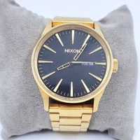 Nixon The Sentry SS Chrono All Gold Never Be Late Mens Stainless Steel
