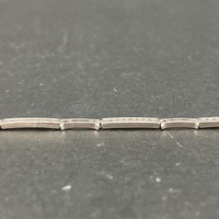 Ladies 18ct White Gold Fancy Bar Link Bracelet