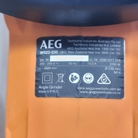 AEG WS22-230 2200W 230mm Corded Angle Grinder with Carry Case