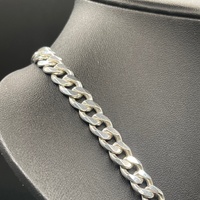 Mens 925 Sterling Silver Curb Link Necklace