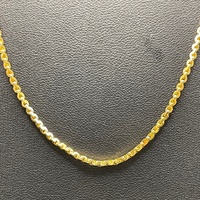 Unisex 22ct Yellow Gold Box Link Necklace