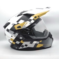 M2R Hybrid Pix Motocross Helmet Medium 57-58cm Grey Black ECE 22.05