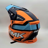 SMK Allterra X-Throttle MA575 Blue Orange Size M Motocross Helmet MX Off Road