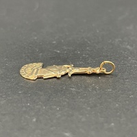 Unisex 9ct Yellow Gold Egyptian Head Pendant