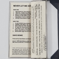 David Bowie Never Let Me Down 1987 Cassette Tape Vintage Music Rare